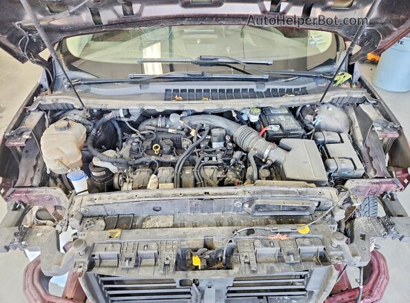 2FMPK4K93MBA20898 2021 FORD EDGE Maroon ძრავის განყოფილების ხედი