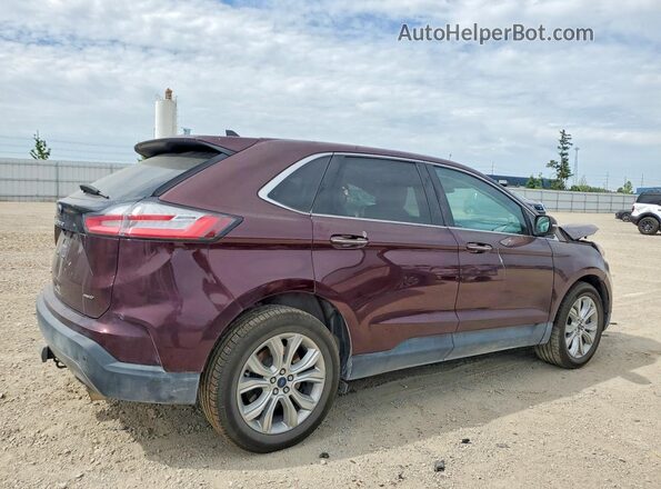 2FMPK4K93NBA64837 2022 FORD EDGE Maroon Tył prawy
