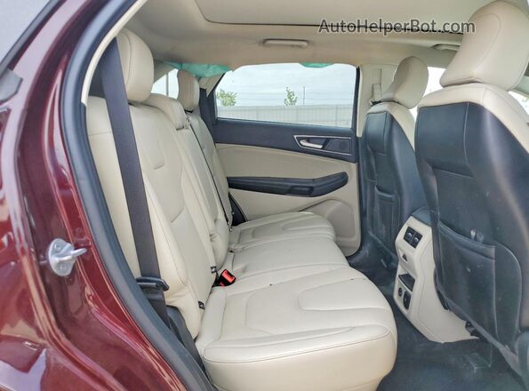 2FMPK4K93NBA64837 2022 FORD EDGE Maroon Widok wnętrza z tyłu