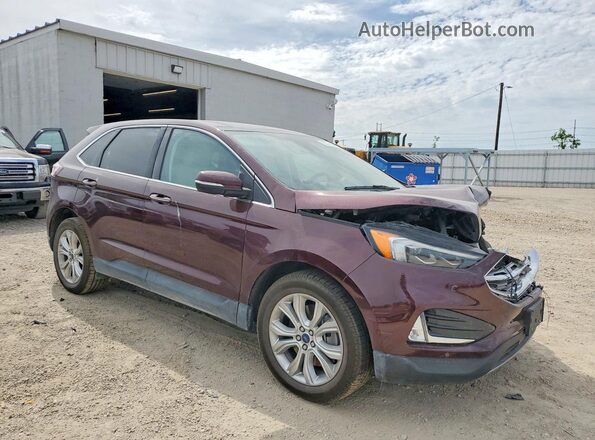 2FMPK4K93NBA64837 2022 FORD EDGE Maroon Przód prawy