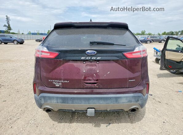 2FMPK4K93NBA64837 2022 FORD EDGE Maroon Widok z tyłu