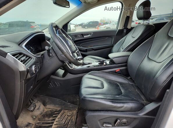 2FMPK4K94GBC10889 2016 FORD EDGE White Widok wnętrza z przodu