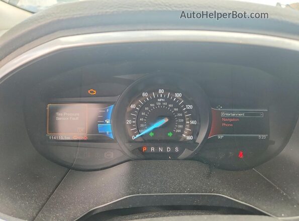 2FMPK4K94HBB90497 2017 FORD EDGE Black Вид щитка приладів