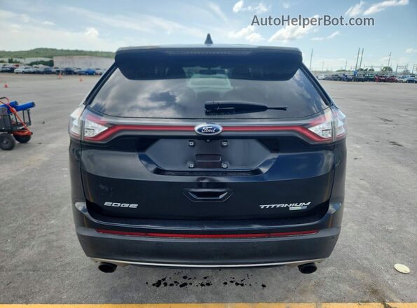2FMPK4K94HBB90497 2017 FORD EDGE Black Вид ззаду