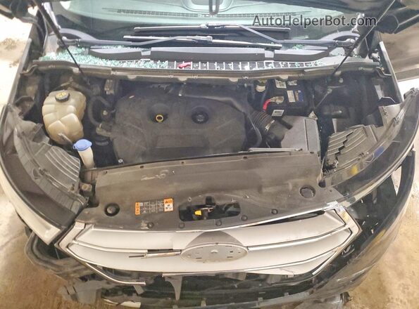 2FMPK4K94JBB19435 2018 FORD EDGE Black Vista del compartimento del motor