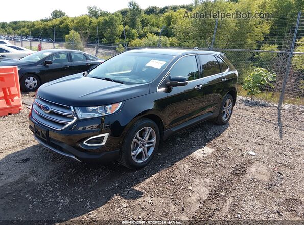 2FMPK4K94JBB20715 2018 FORD EDGE Black Vista tres cuartos delantera izquierda