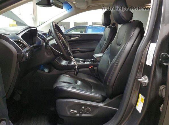 2FMPK4K94KBB15323 2019 FORD EDGE Gray წინა სალონის ხედი