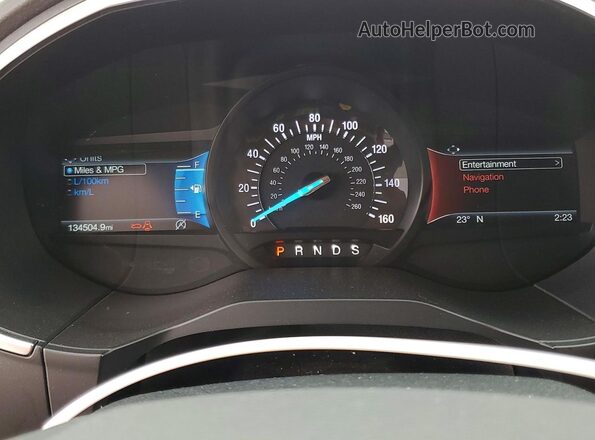 2FMPK4K94KBB15323 2019 FORD EDGE Gray ხელსაწყოთა პანელის ხედი