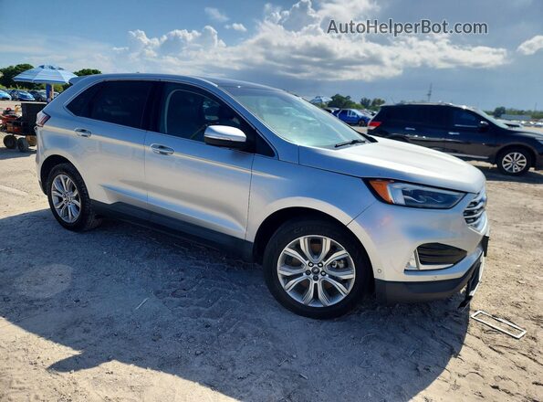 2FMPK4K94KBB55188 2019 FORD EDGE Gray Delantero derecho