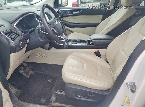 2FMPK4K94KBB73111 2019 FORD EDGE White Vista interior delantera