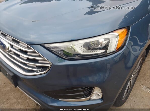 2FMPK4K94KBB74114 2019 FORD EDGE Blue Front view