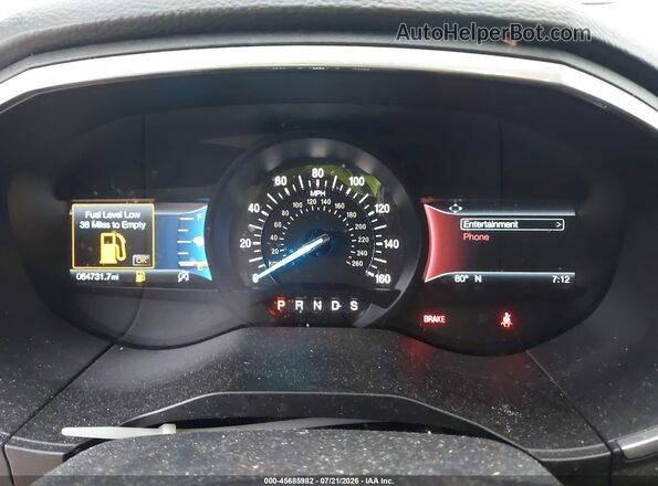 2FMPK4K94KBB74114 2019 FORD EDGE Blue Rear seats view