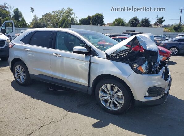 2FMPK4K94KBB93634 2019 FORD EDGE Серебряный Передняя правая четверть
