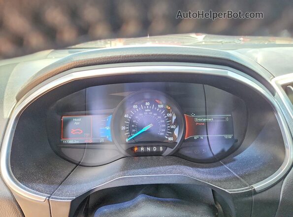 2FMPK4K94KBC22629 2019 FORD EDGE Серебряный Вид щитка приборов