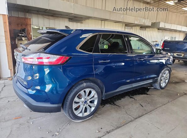 2FMPK4K94LBB35346 2020 FORD EDGE Синий Задняя правая четверть