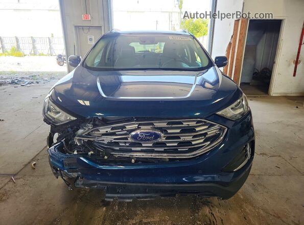 2FMPK4K94LBB35346 2020 FORD EDGE Синий Вид спереди