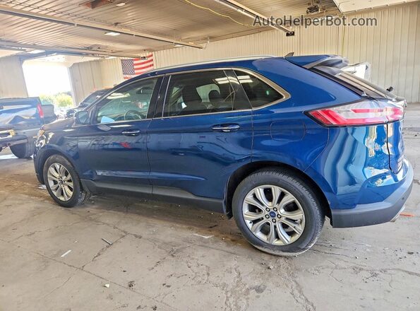 2FMPK4K94LBB35346 2020 FORD EDGE Синий Задняя левая четверть
