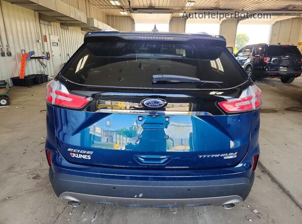 2FMPK4K94LBB35346 2020 FORD EDGE Синий Вид сзади