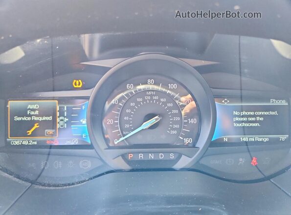 2FMPK4K94NBA76477 2022 FORD EDGE Black Widok zestawu wskaźników