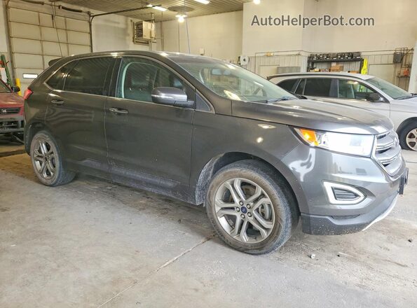 2FMPK4K95HBB91643 2017 FORD EDGE Gray Передня права чверть