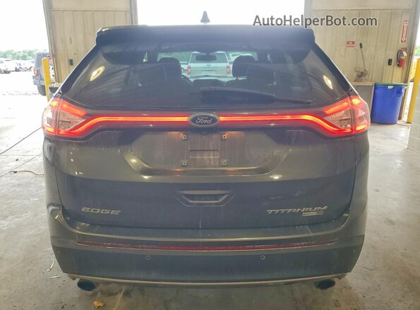 2FMPK4K95HBB91643 2017 FORD EDGE Gray Вид ззаду