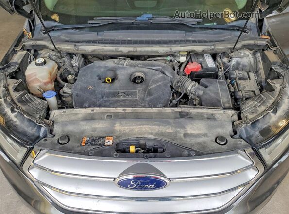 2FMPK4K95HBB91643 2017 FORD EDGE Gray Вид підкапотного простору