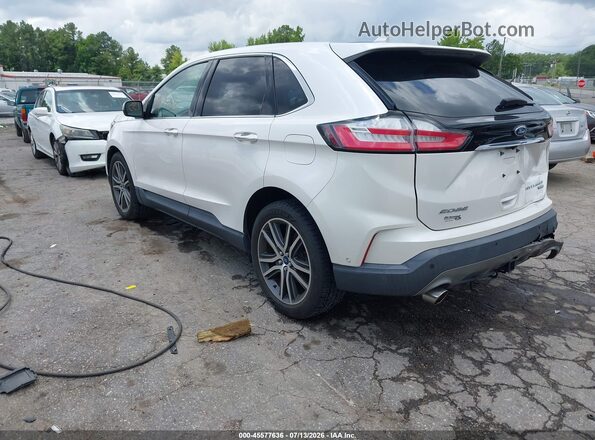 2FMPK4K95KBB48055 2019 FORD EDGE White Trasero izquierdo