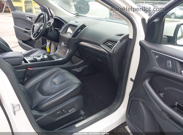 2FMPK4K95KBB48055 2019 FORD EDGE White Vista interior delantera