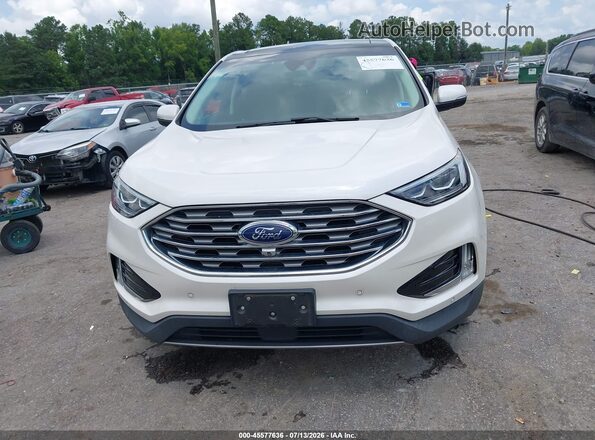 2FMPK4K95KBB48055 2019 FORD EDGE White Vista del cuadro de instrumentos