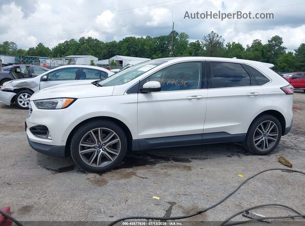 2FMPK4K95KBB48055 2019 FORD EDGE White Vista interior de 360 grados