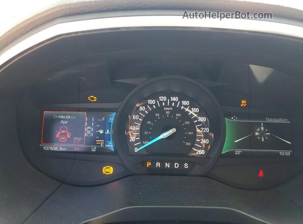 2FMPK4K95KBC52884 2019 FORD EDGE Black Вид щитка приладів