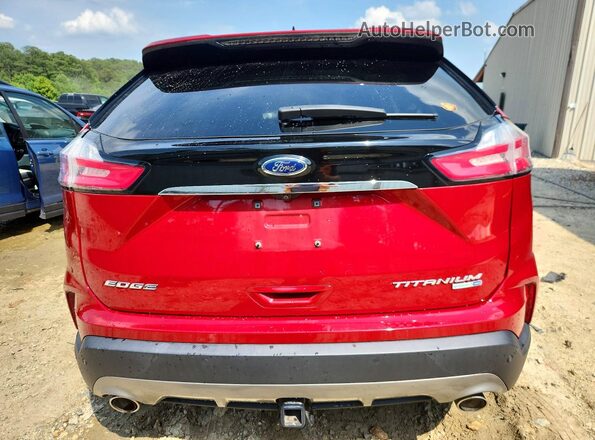 2FMPK4K95LBB58893 2020 FORD EDGE Red Вид ззаду