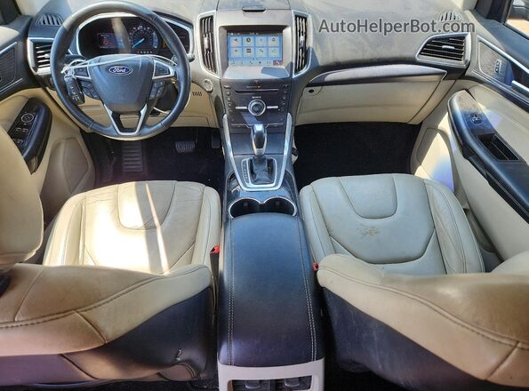 2FMPK4K96GBB82609 2016 FORD EDGE Teal Вид панелі приладів
