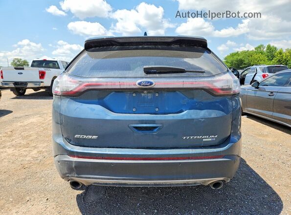 2FMPK4K96GBB82609 2016 FORD EDGE Teal Вид ззаду