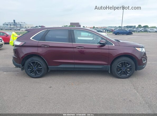 2FMPK4K96HBB96897 2017 FORD EDGE Maroon Widok wnętrza z tyłu