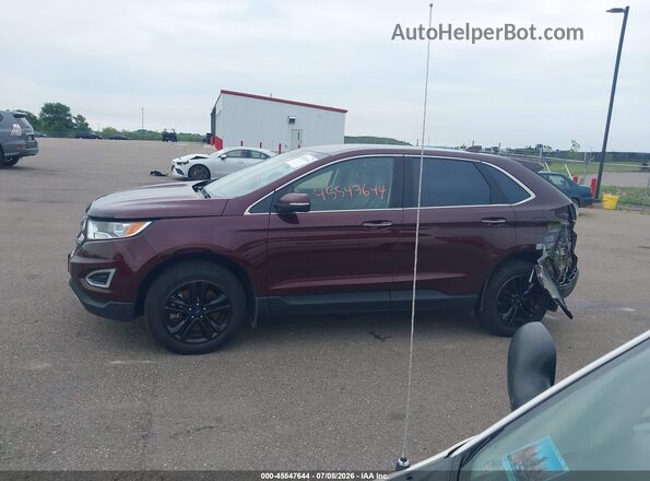 2FMPK4K96HBB96897 2017 FORD EDGE Maroon Widok wnętrza 360 stopni