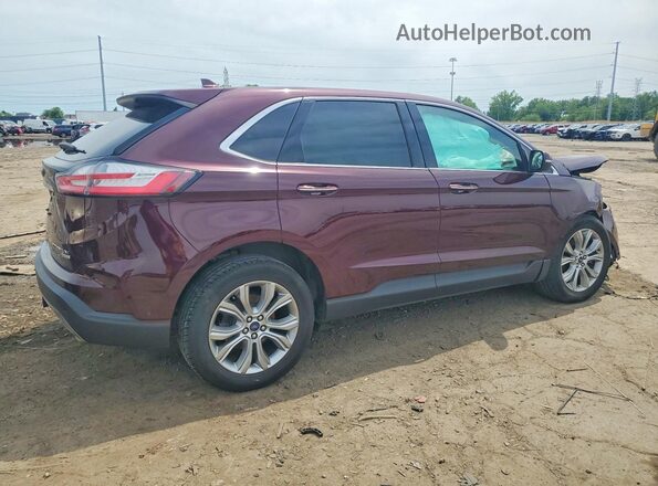 2FMPK4K96KBB74969 2019 FORD EDGE Темно-бордовый Задняя правая четверть