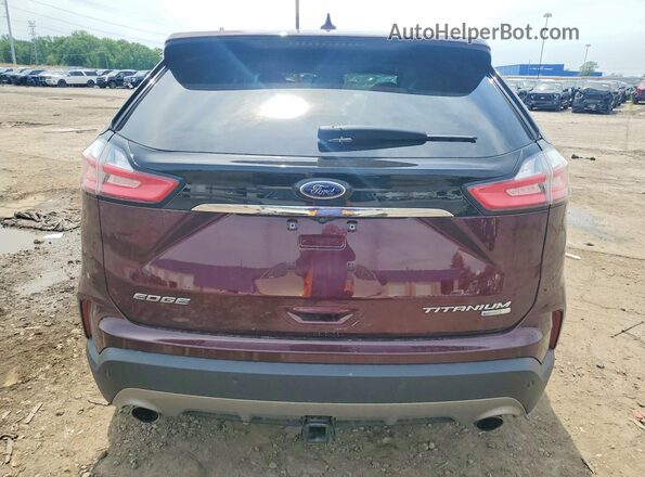 2FMPK4K96KBB74969 2019 FORD EDGE Темно-бордовый Вид сзади