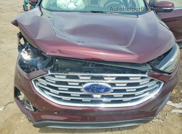 2FMPK4K96KBB74969 2019 FORD EDGE Темно-бордовый Вид подкапотного пространства