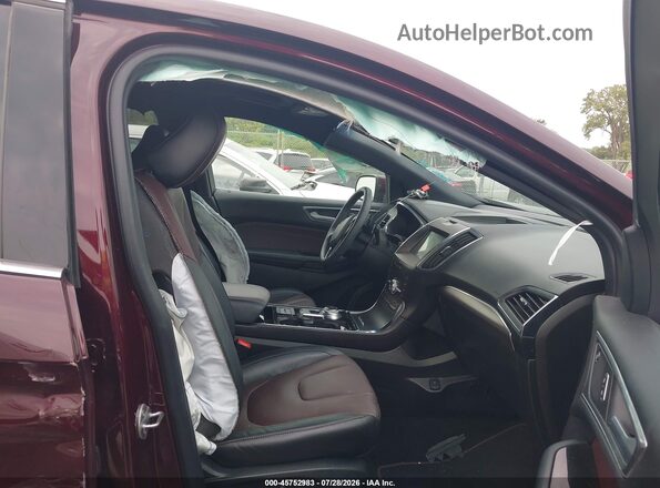 2FMPK4K96LBA70077 2020 FORD EDGE Maroon წინა სალონის ხედი