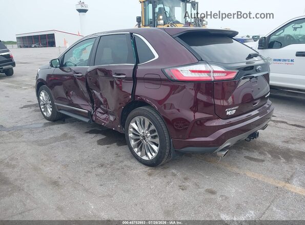 2FMPK4K96LBA70077 2020 FORD EDGE Maroon უკანა მარცხენა