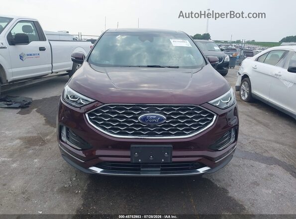 2FMPK4K96LBA70077 2020 FORD EDGE Maroon ხელსაწყოთა პანელის ხედი