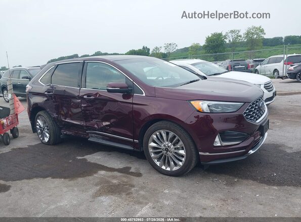 2FMPK4K96LBA70077 2020 FORD EDGE Maroon უკანა სალონის ხედი