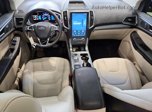 2FMPK4K96MBA57783 2021 FORD EDGE Blue Առջևի վահանակի տեսք