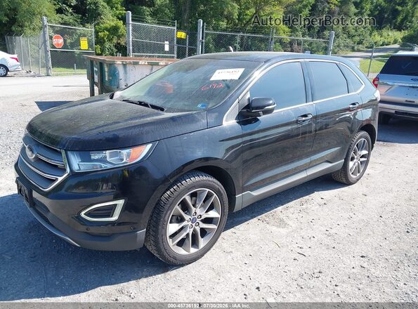 2FMPK4K97GBB09832 2016 FORD EDGE Black წინა მარცხენა ხედი სამი მეოთხედიდან