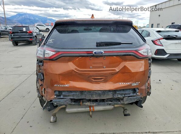 2FMPK4K97HBB28558 2017 FORD EDGE Orange უკანა ხედი
