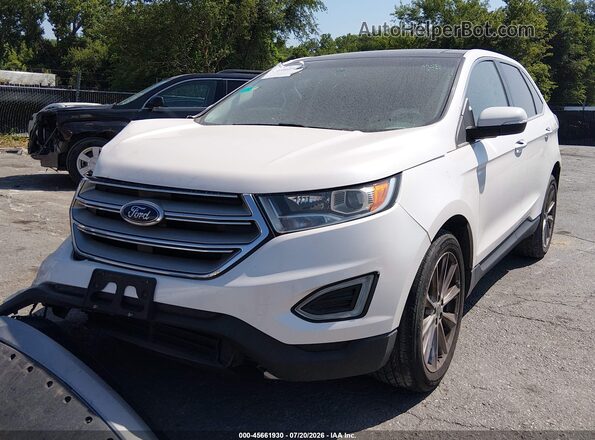 2FMPK4K97JBB69990 2018 FORD EDGE White Vista tres cuartos delantera izquierda
