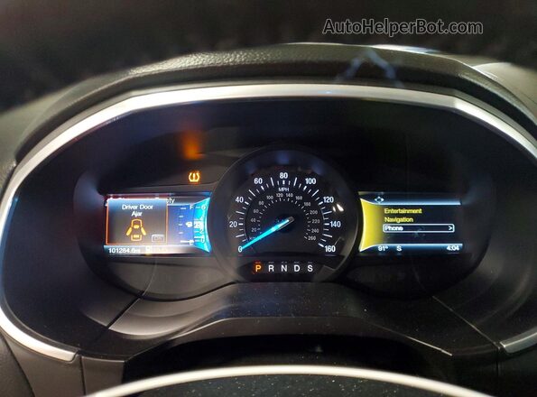 2FMPK4K97JBC50066 2018 FORD EDGE Black Widok zestawu wskaźników