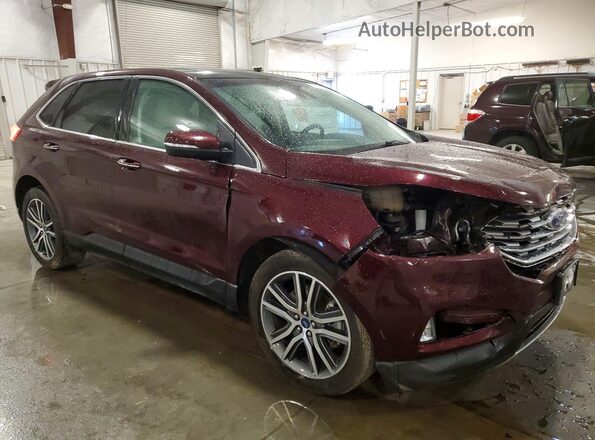 2FMPK4K97KBB32505 2019 FORD EDGE Burgundy წინა მარჯვენა