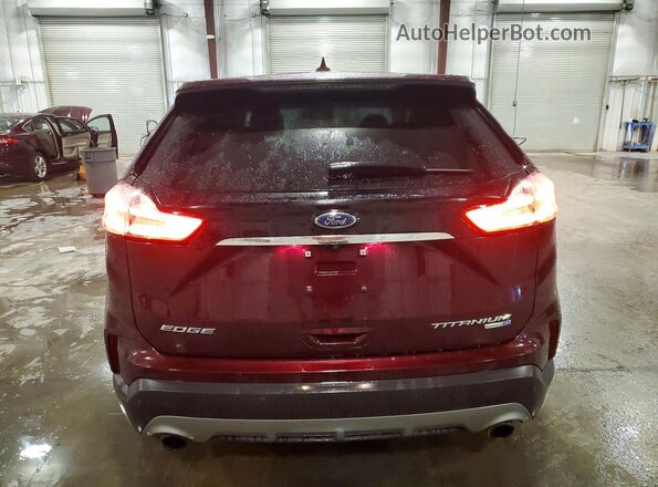 2FMPK4K97KBB32505 2019 FORD EDGE Burgundy უკანა ხედი